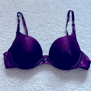 Lily of France Purple Push Up Bra 34B